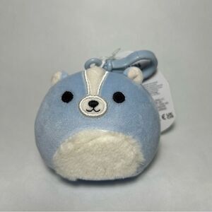 NWT Original Squishmallows Sol The Blue Skunk 3.5" Clip On Plush Key Chain